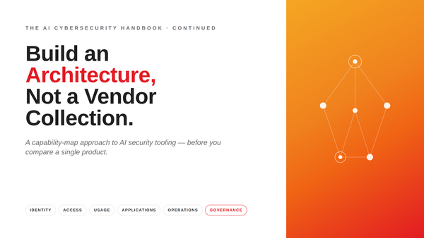 Build an Architecture, Not a Vendor Collection