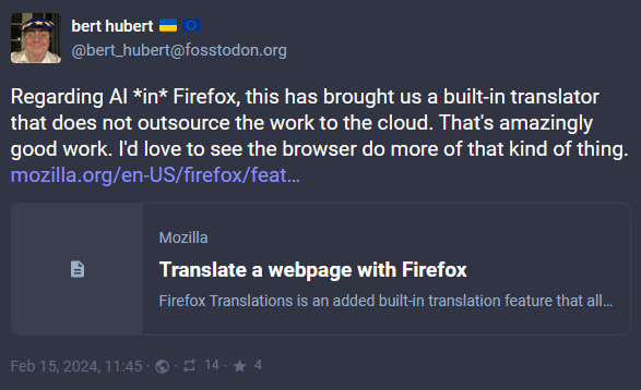 Mastodon post from Bert Hubert