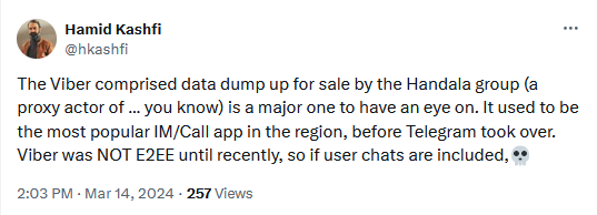 Tweet from Hamid Kashfi