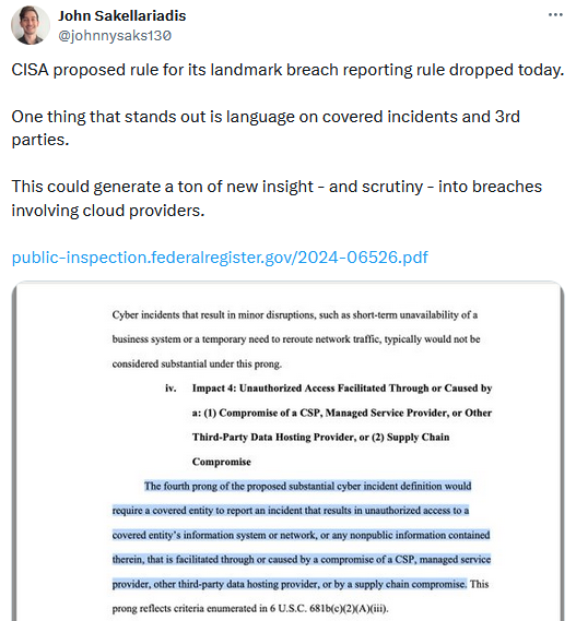 Tweet from Politico's John Sakellariadis