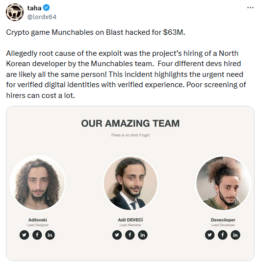 Tweet from Taha Karim