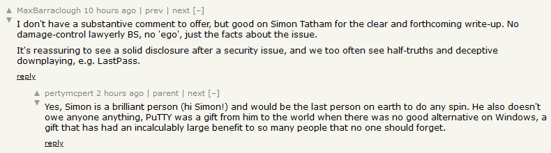 Comment on HackerNews