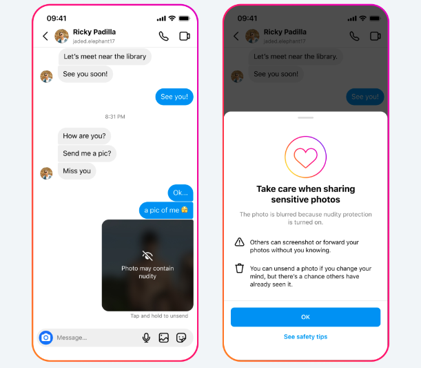 Meta's new Instagram Nudity Protection feature