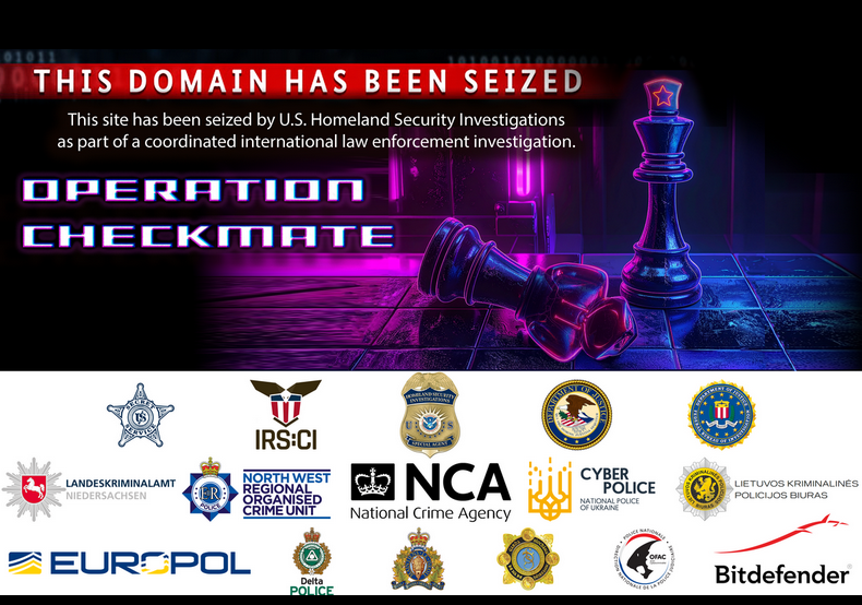 Seizure banner on the BlackSuit ransomware leak site