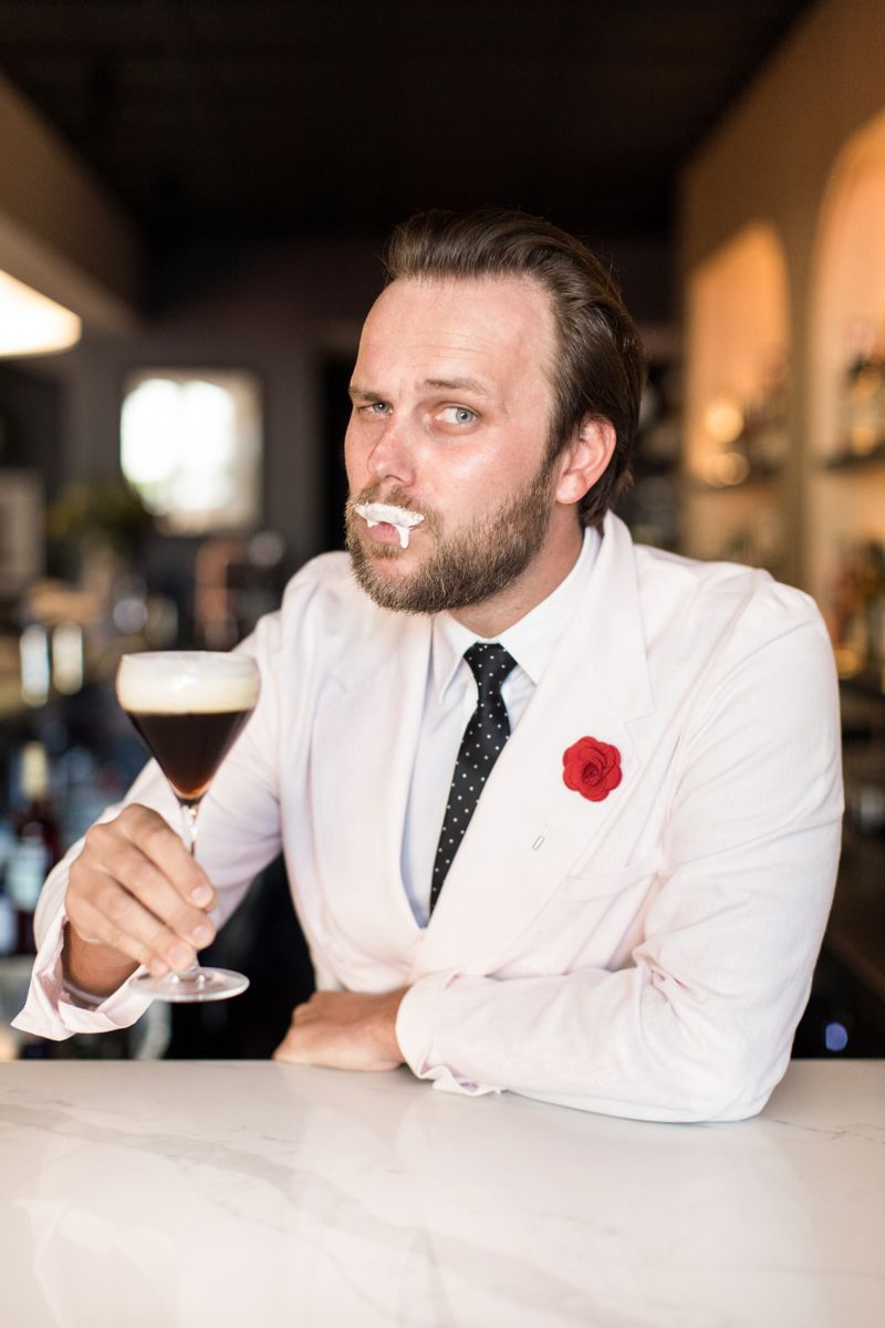 Martin Hudak with the Cold Irish Coffee at Maybe Sammy. Photo: Supplied