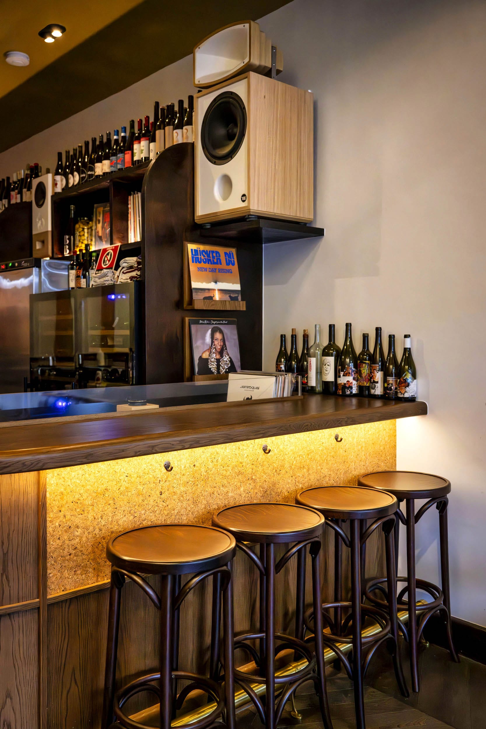 There are turntables and good speakers here, but it ain't a vinyl bar. Photo: Christopher Pearce/Boothby