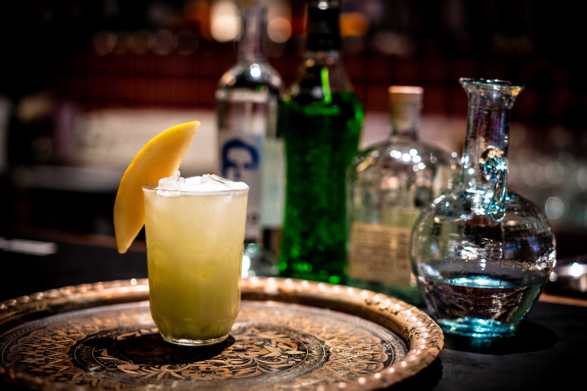 The Lion’s Milk cocktail at Zareh, which Linklater calls his 'secret weapon.' Photo: Fred Siggins