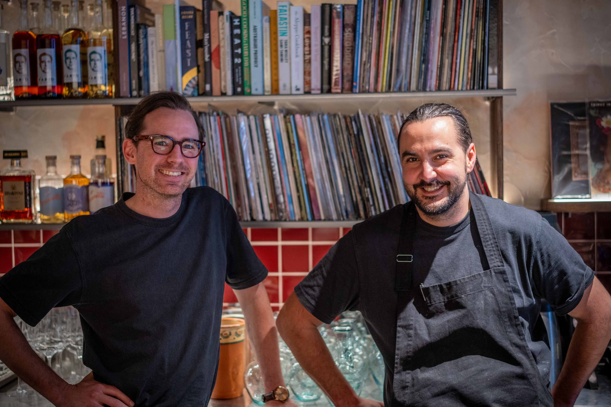 Matt Linklater and Tom Sarafian behind the stick at Zareh. Photo: Fred Siggins