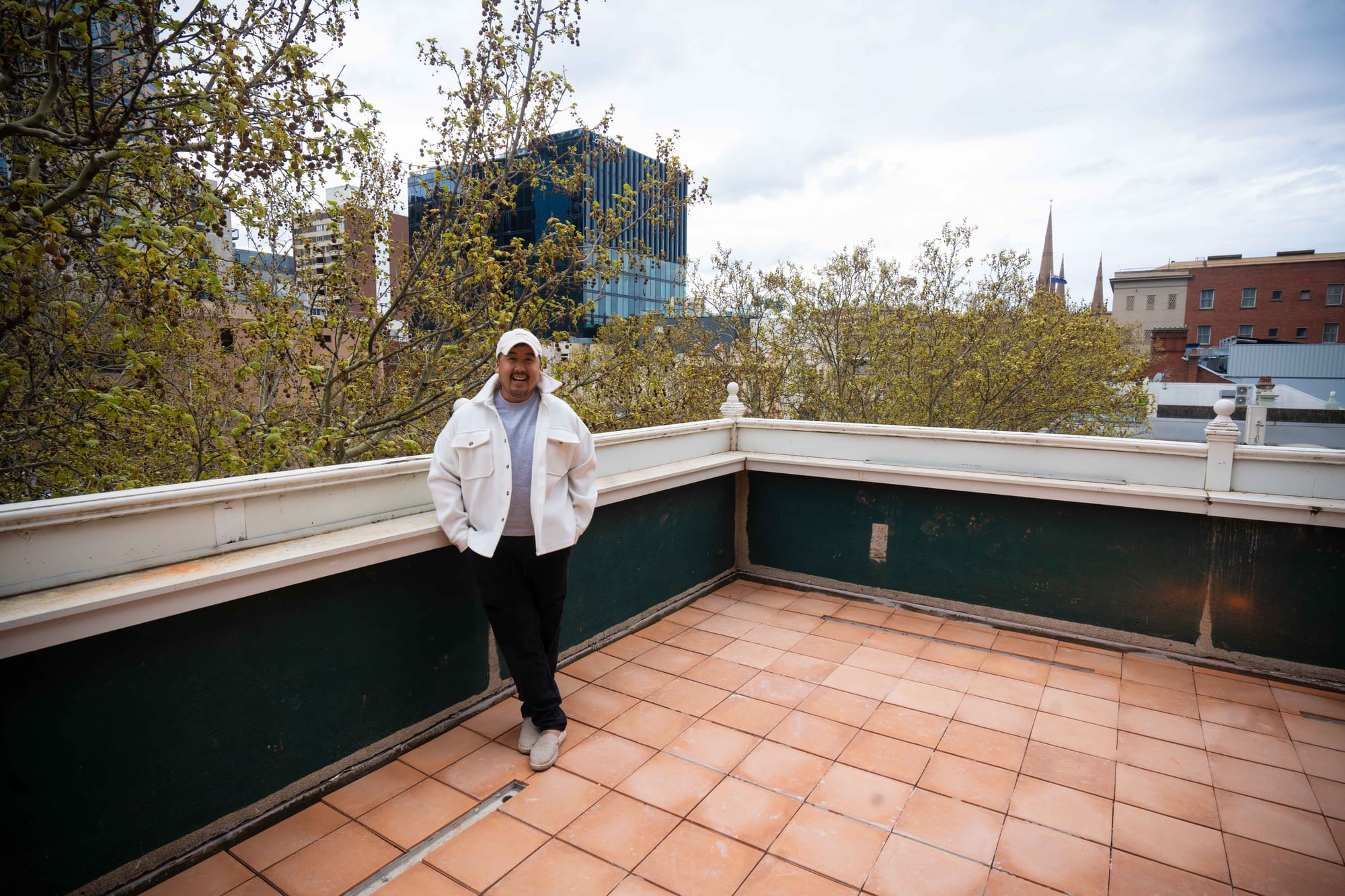 Thai Ho on the roof of the soon to open Disuko. Photo: Fred Siggins
