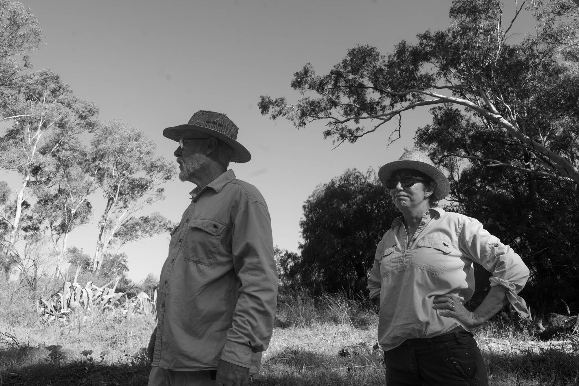 Stephen Beale and Rosemary Smith looking for agave. Photo: Boothby