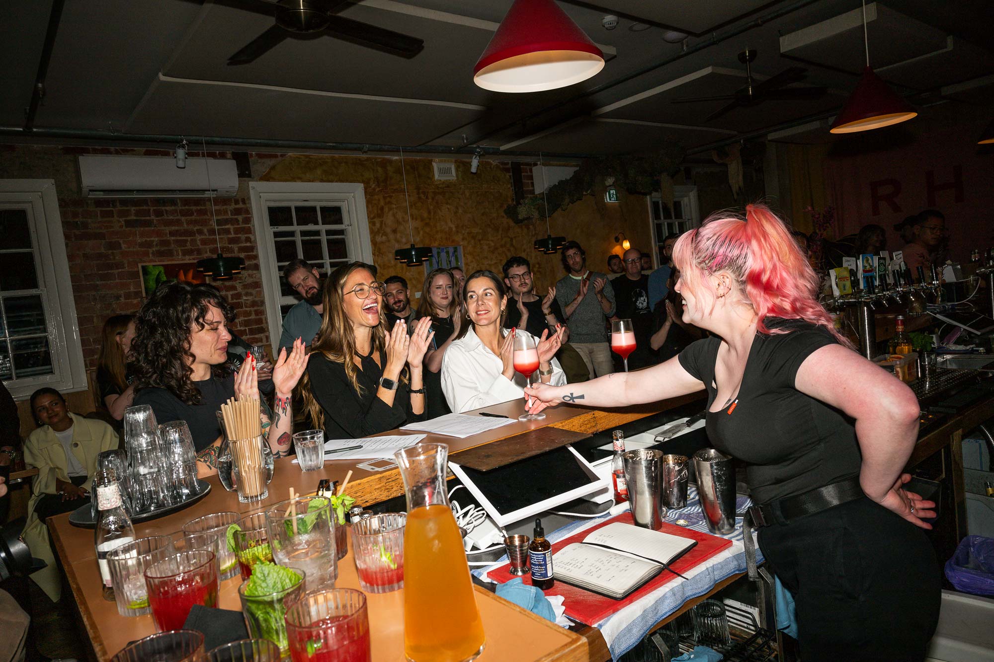 Trinity dishes up her drink for the judges. Photo: Supplied