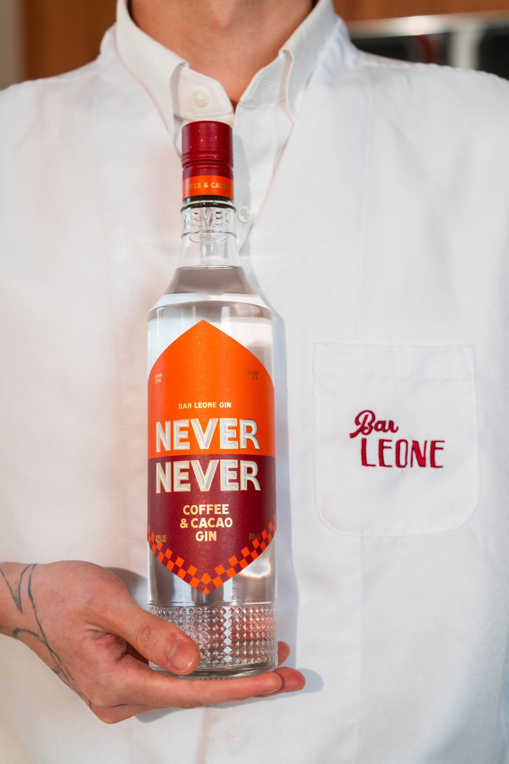 The re-released Never Never collab with Bar Leone. Photo: Riley Williams/Supplied