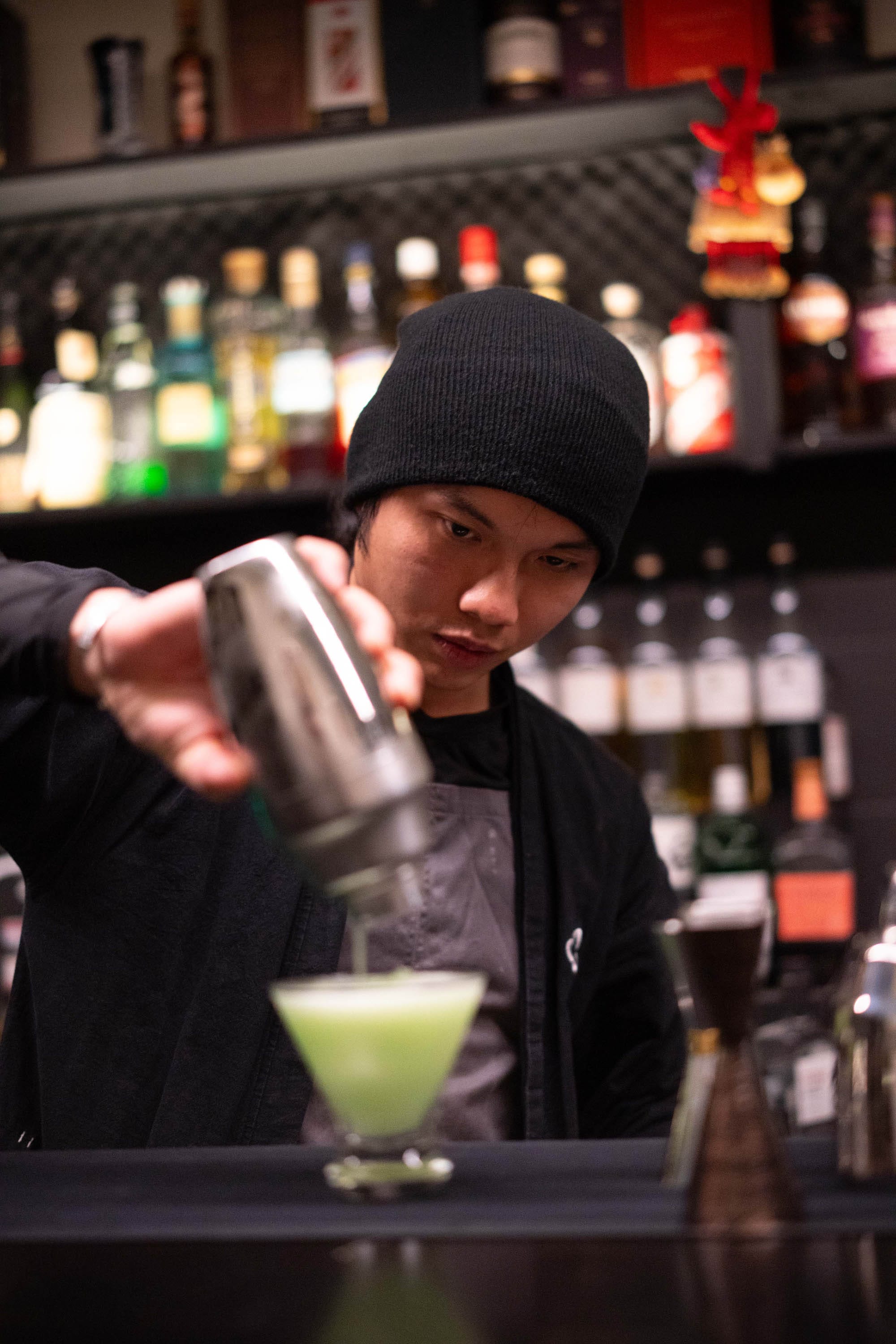 Bar manager Casper Huang at Triple U. Photo: Fred Siggins