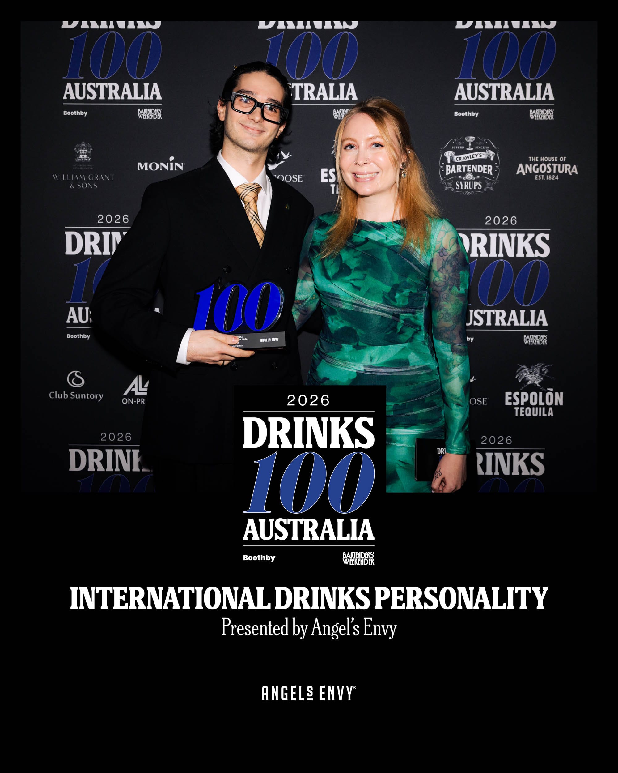 Harrison Kenney with Angel's Envy ambassador Lucille Rose-Hopkins.
