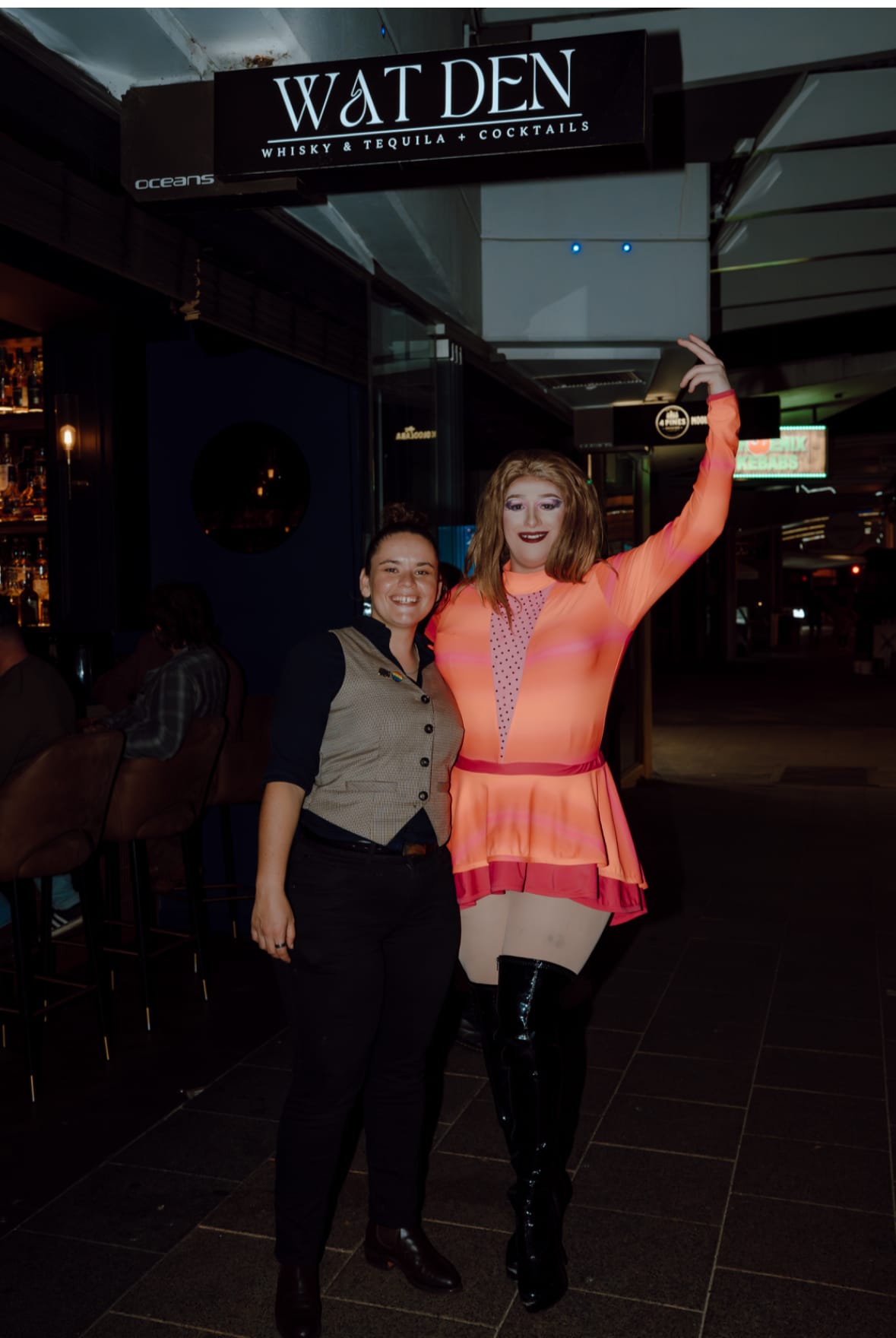 Bri Reilly with Vicki Cox’ard at WAT Den. Photo: Supplied