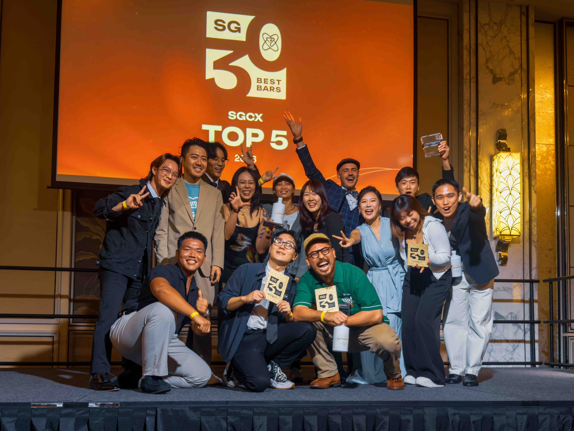 The Top 5 bars at the SGCX Singapore Top 30 Bars. Photo: Boothby