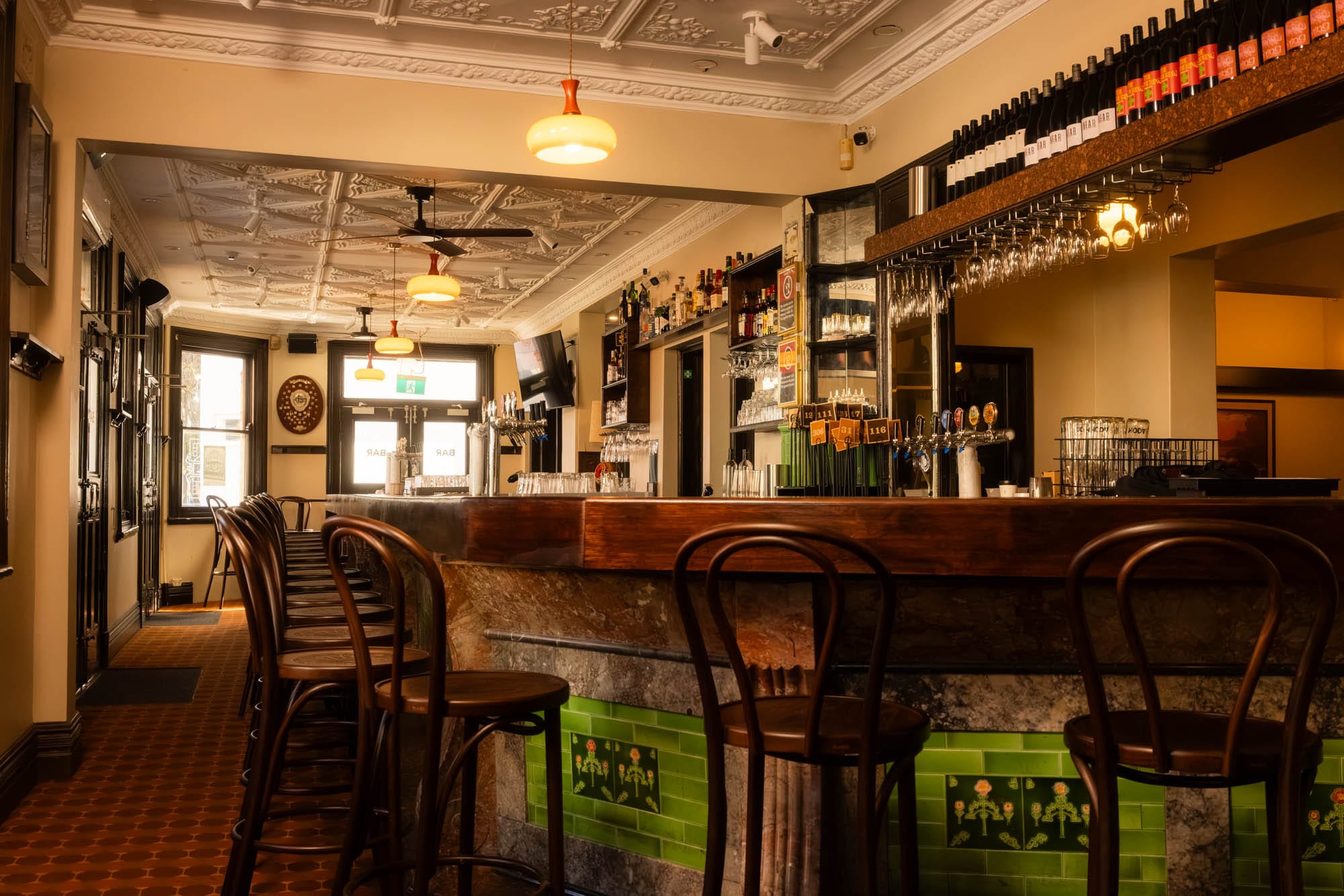 Pull up a pew at the Carlisle Castle (and check out those tiles!). Photo: Supplied/Brewcasa