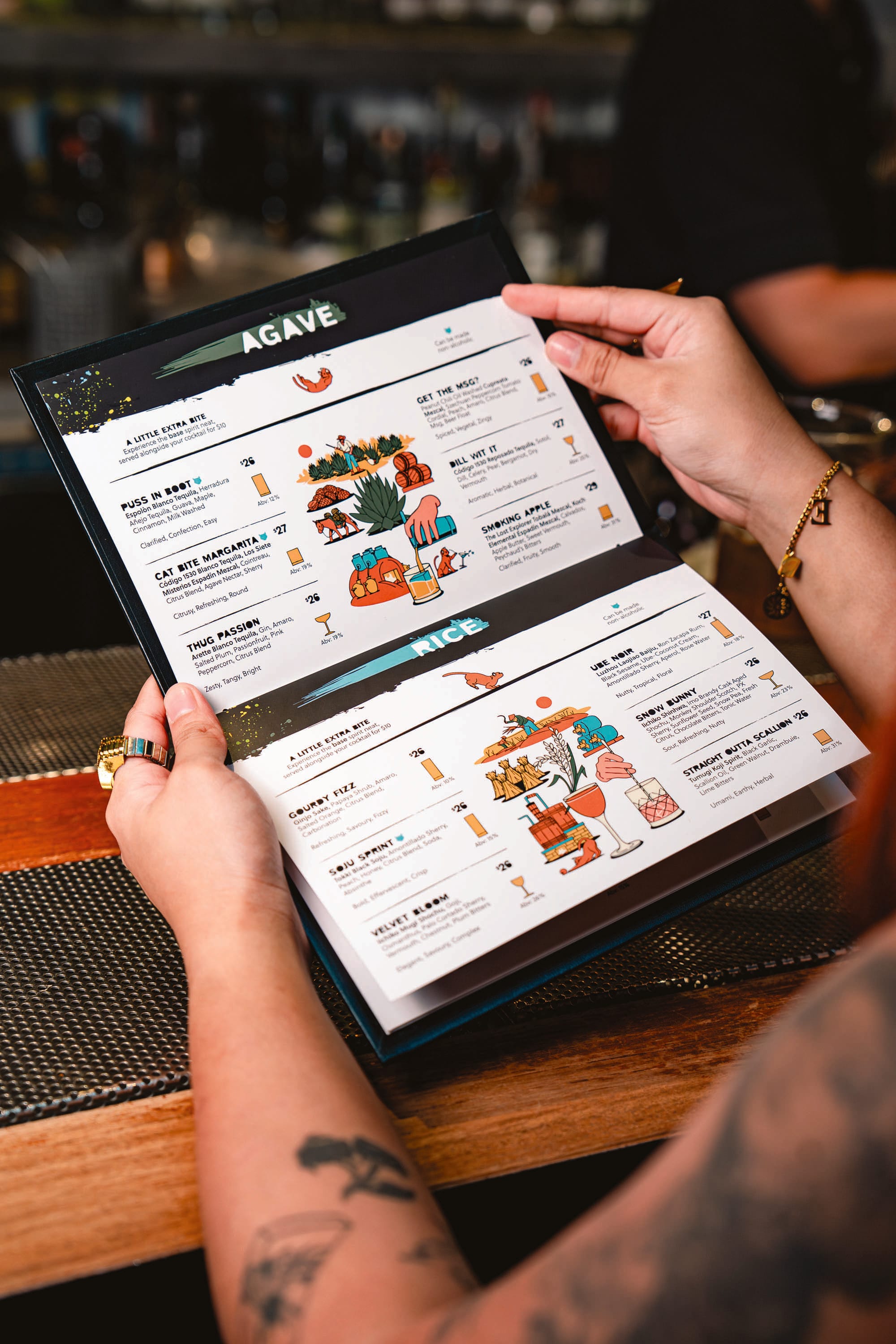 The Cat Bite Club menu. Photo: Allyson Chin