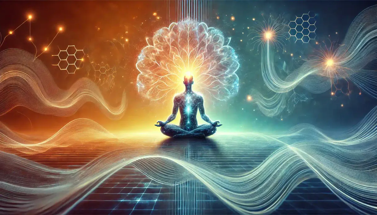 immagine astratta di uomo che medita