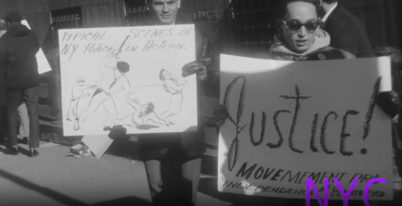 Protestors march for Puerto Rican independence and against police violence, specifically identifying Murphy and Devlin in brutality cases.