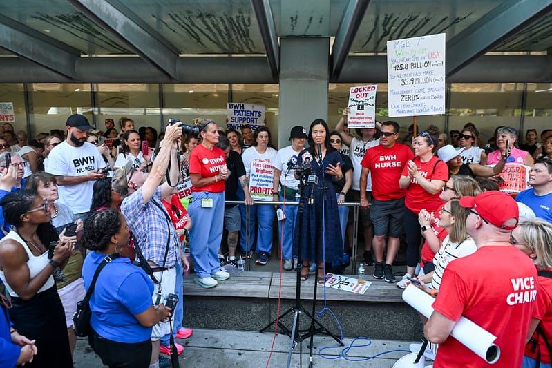 Standing with the Frontline: Mayor Michelle Wu Joins Brigham Nurses on the Picket Line