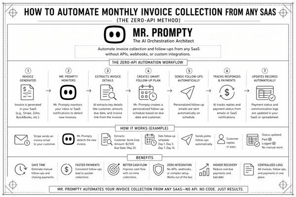 How to Automate Monthly Invoice Collection from any SaaS (The Zero-API Method)