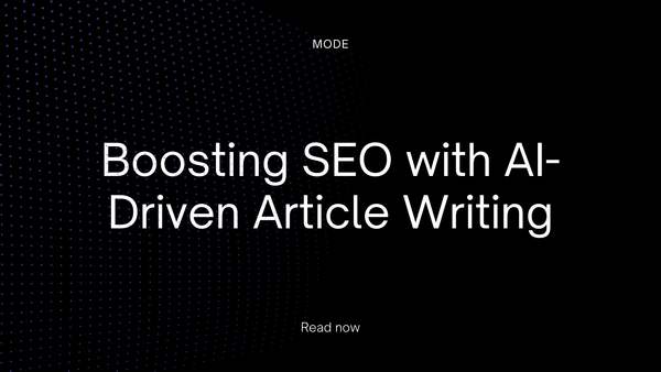 Boosting SEO with AI-Driven Article Writing