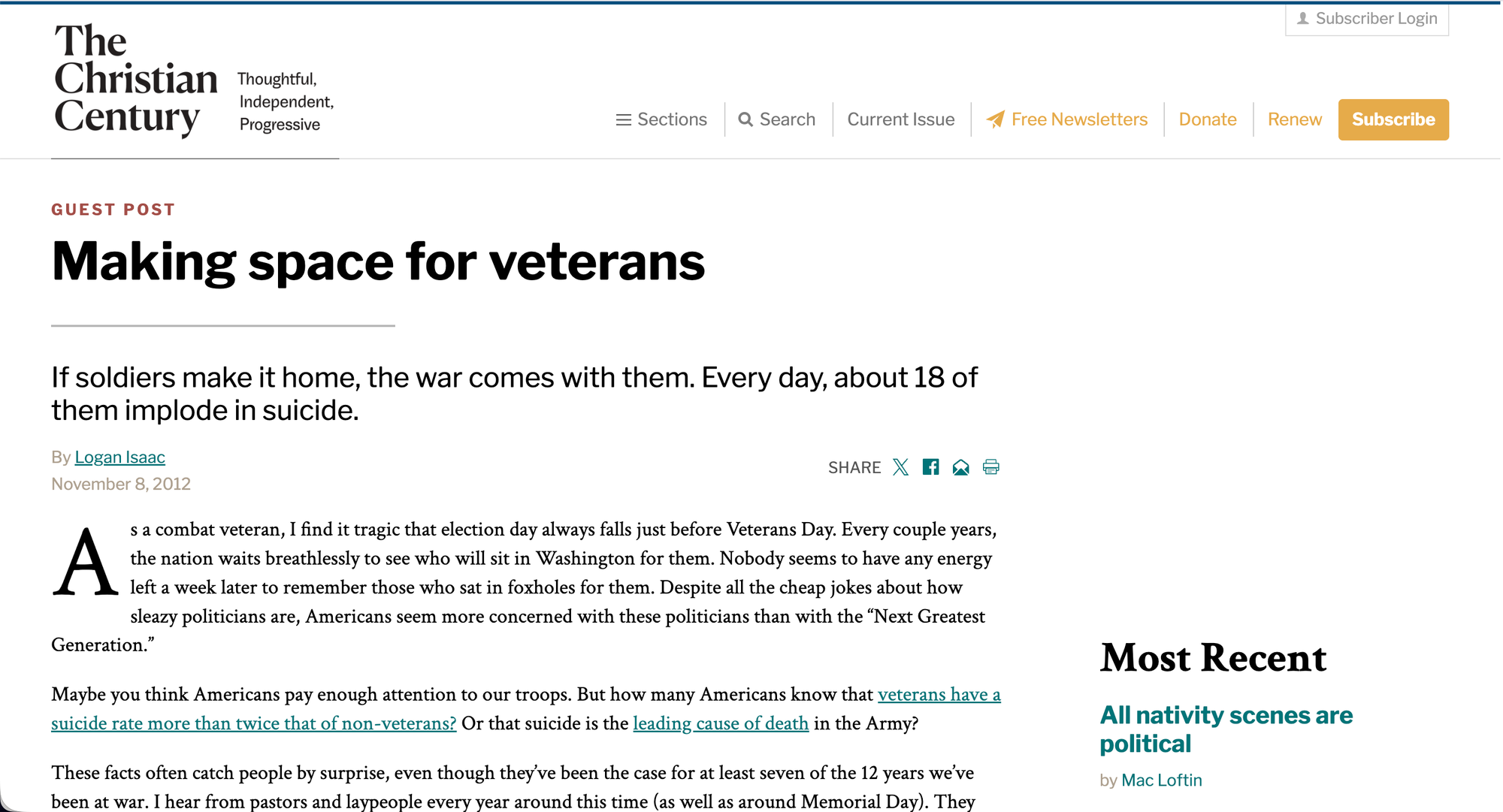 “Making space for veterans”
