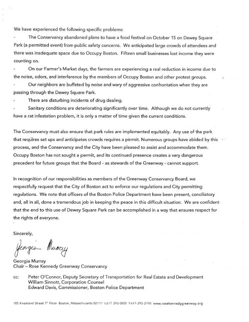 Greenway letter, p. 2