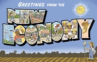 New Economy postcard