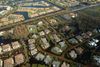 An aerial shot of a neighborhood in Lee County, Fla., devastated by Hurricane Ian, September 29, 2022.   Credit: South Florida Water Management District, via Flickr, CC BY 2.0 license. 