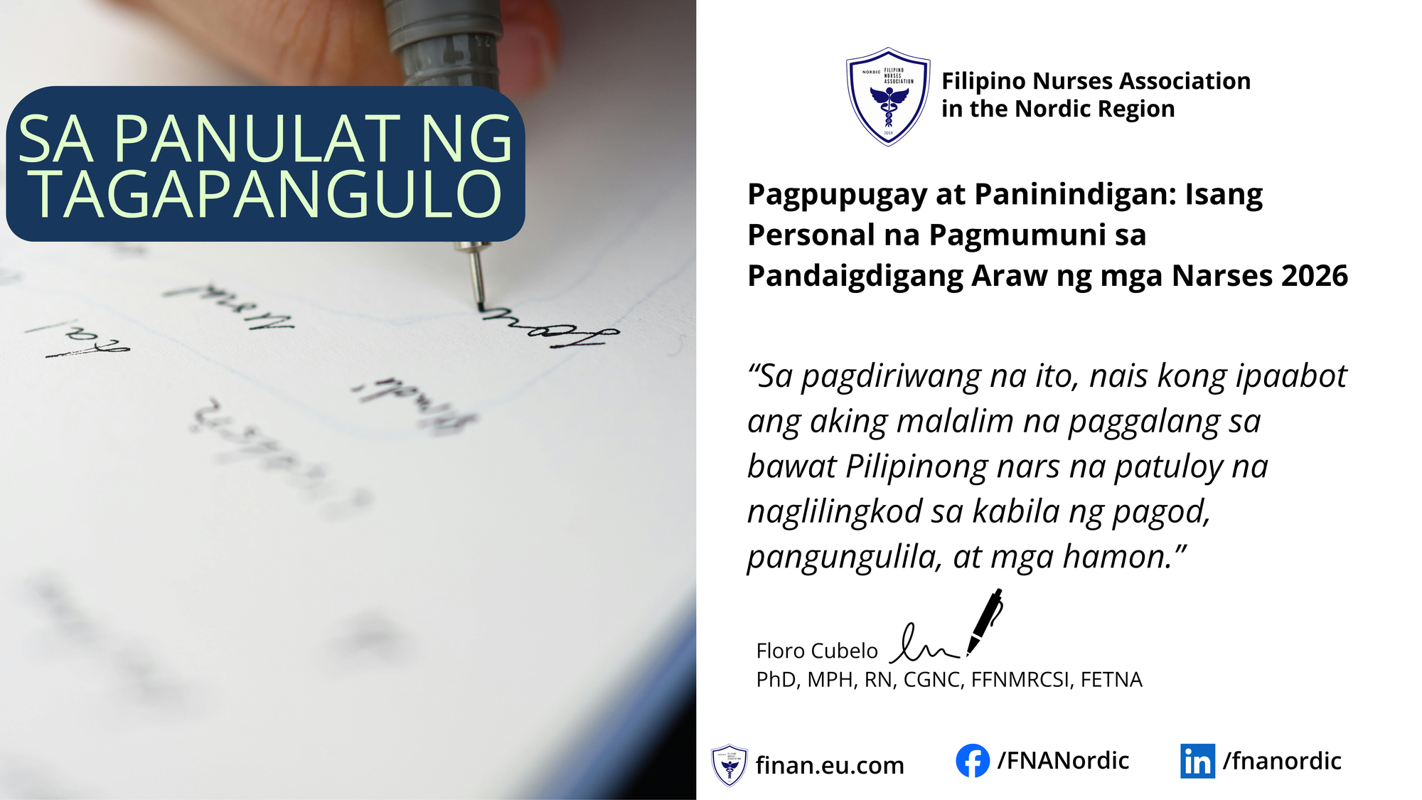 Pagpupugay at Paninindigan: Isang Personal na Pagmumuni sa International Nurses Day 2026