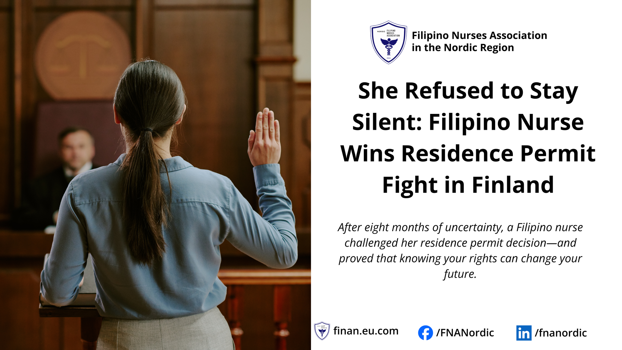 She Refused to Stay Silent: Filipino Nurse Wins Residence Permit Fight in Finland