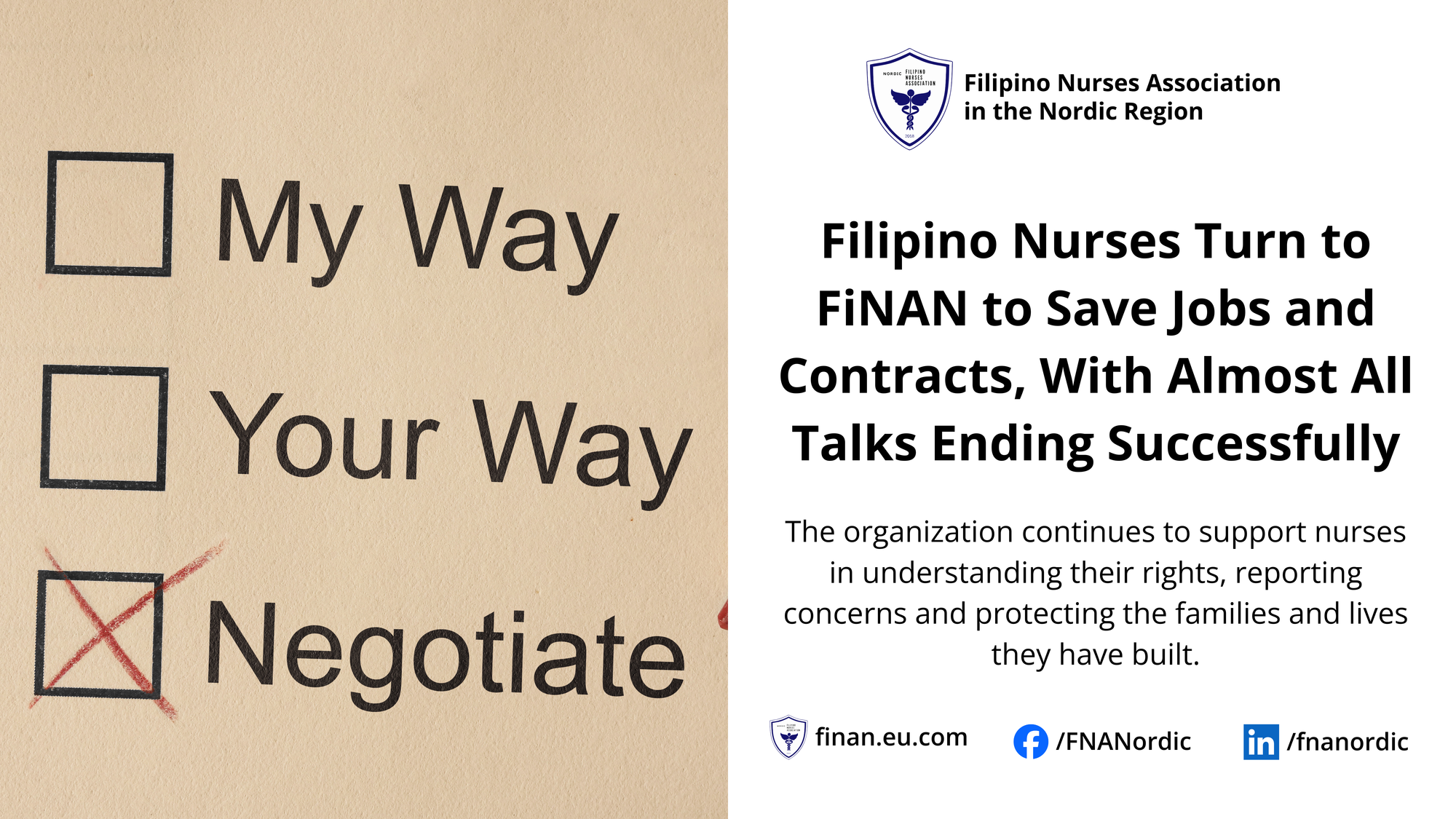 Filipino Nurses Turn to FiNAN to Save Jobs and Contracts, With Almost All Talks Ending Successfully