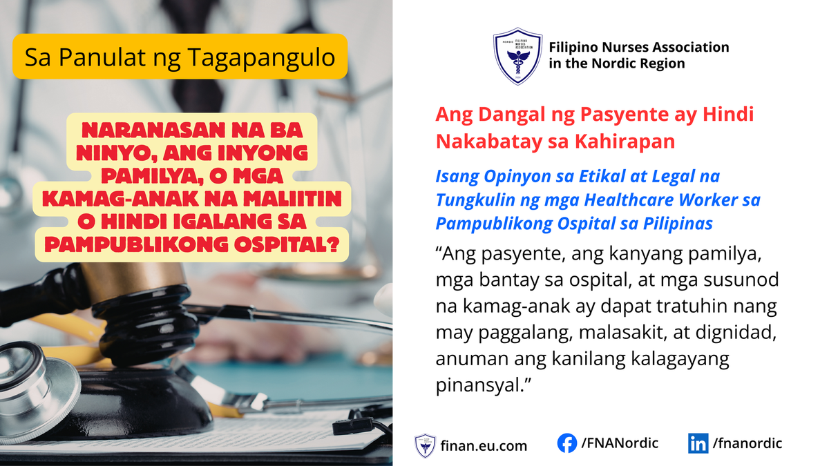 Ang Dangal ng Pasyente ay Hindi Nakabatay sa Kahirapan