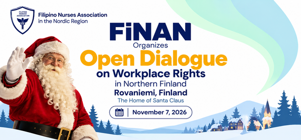FiNAN to Hold Open Dialogue on Workplace Rights for Filipino Nurses in Northern Finland