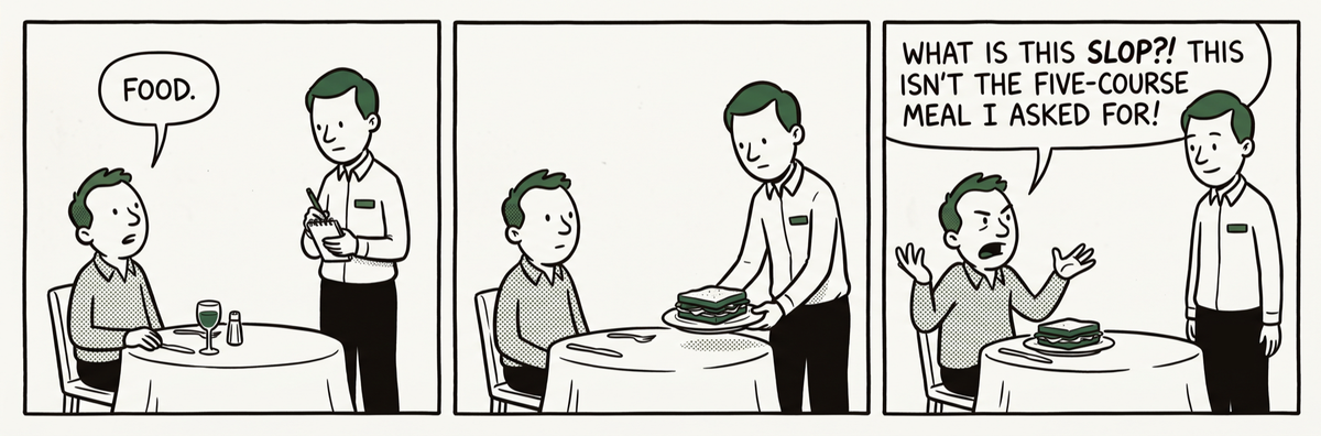 You ordered the slop