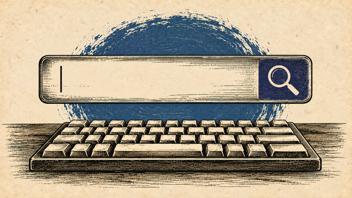 Typing into a genealogy site's search box — family historians, not AI agents, run the search.