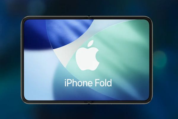 iPhone Fold 展開後的大螢幕比例示意，強調多工與分割畫面體驗