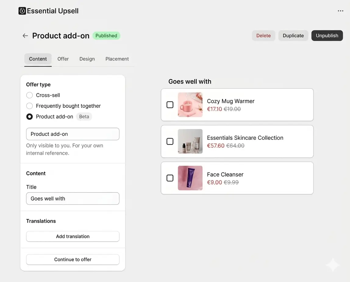 Essential Upsell & Cross-Sell