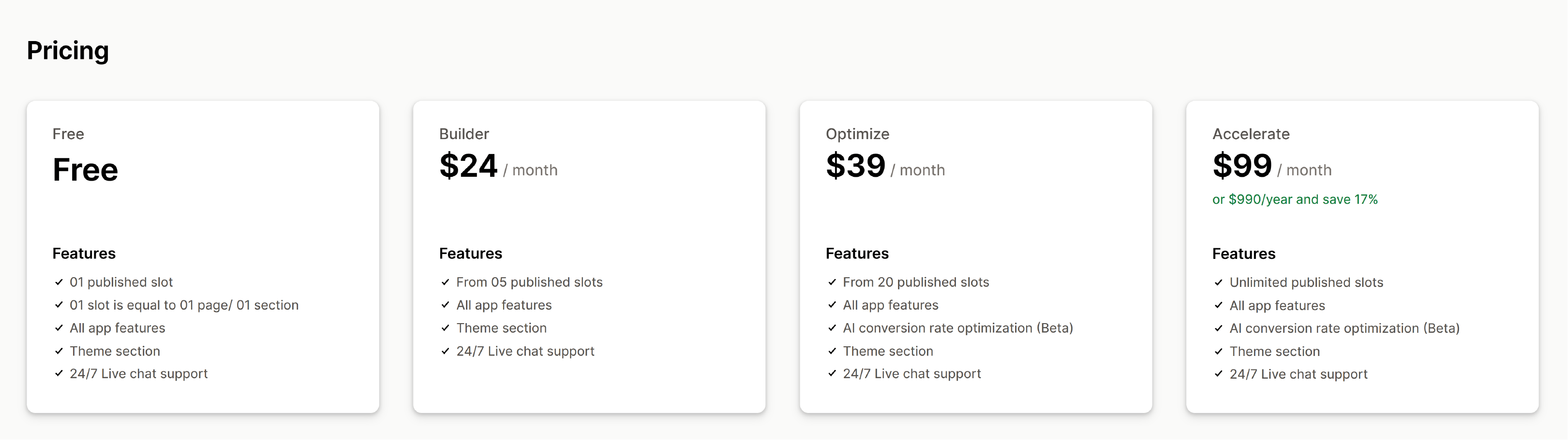 PageFly pricing