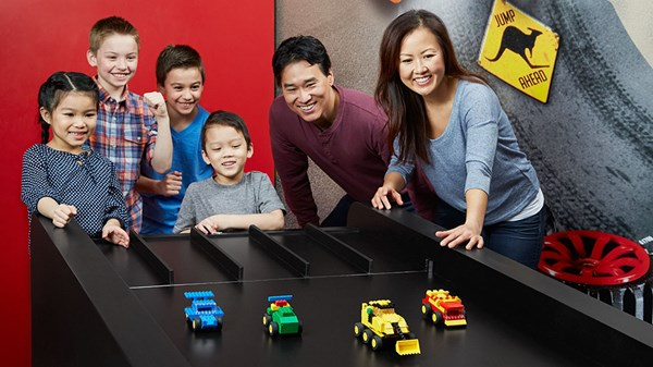 Racing cars at Lego Land in Mesa, Arizona