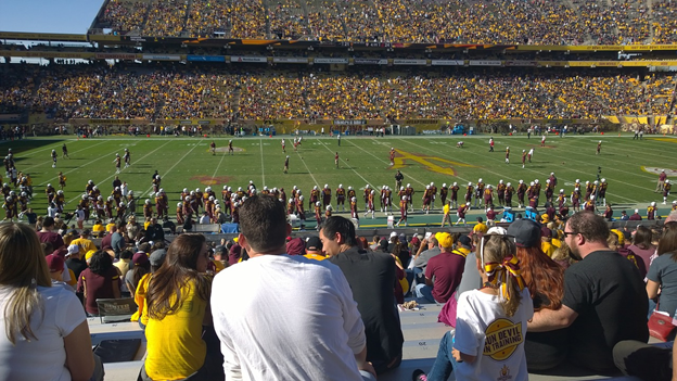 Football game with the Arizona State Sun Devils