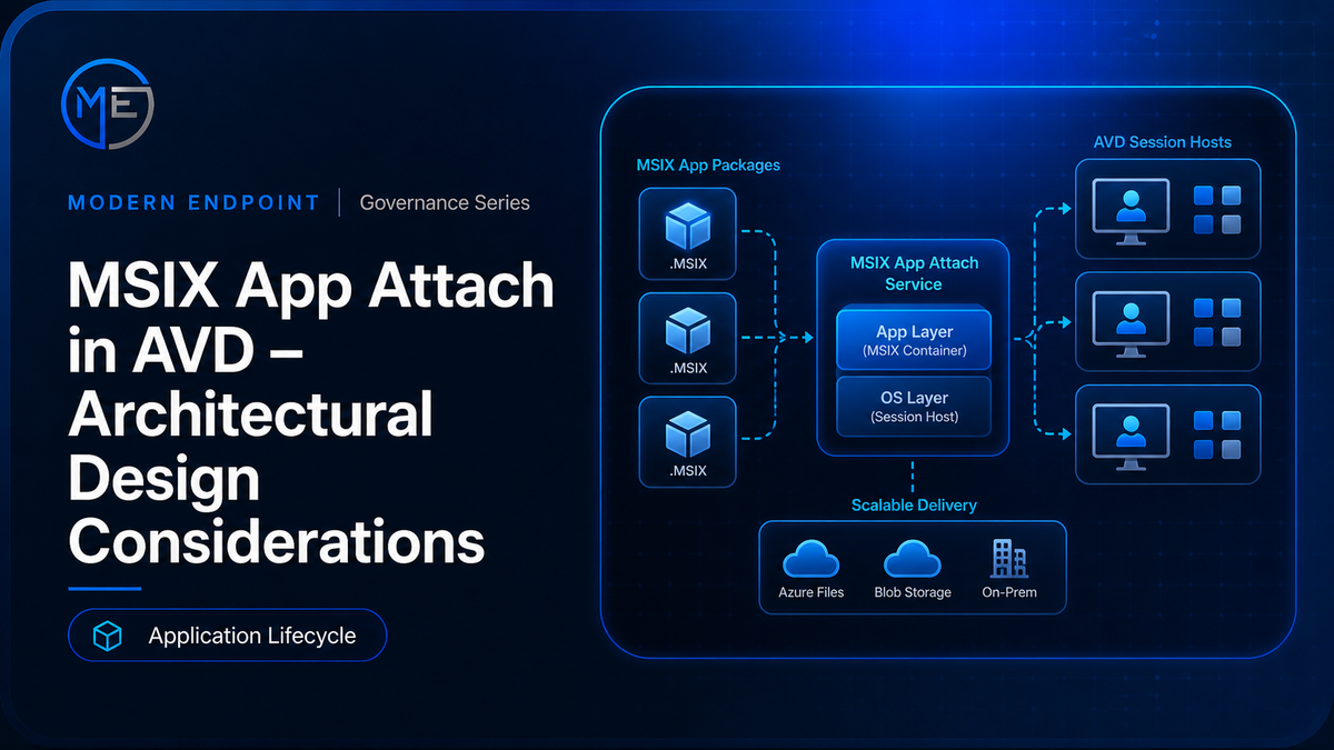 MSIX App Attach in AVD – Architectural Design Considerations