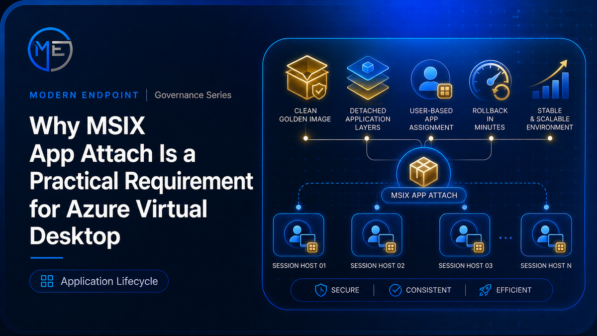 Why MSIX App Attach Is a Practical Requirement for Azure Virtual Desktop