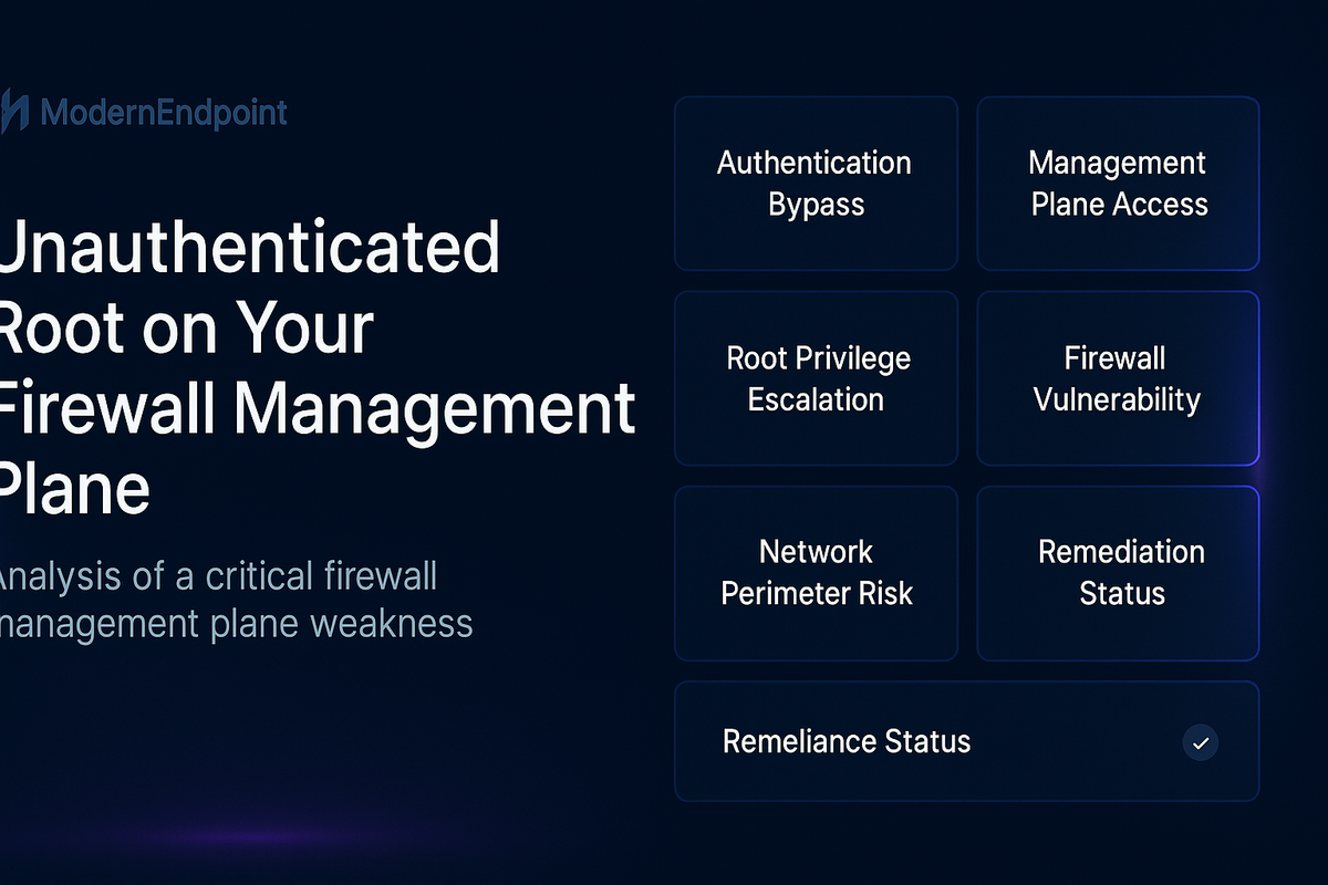 Unauthenticated Root on Your Firewall Management Plane