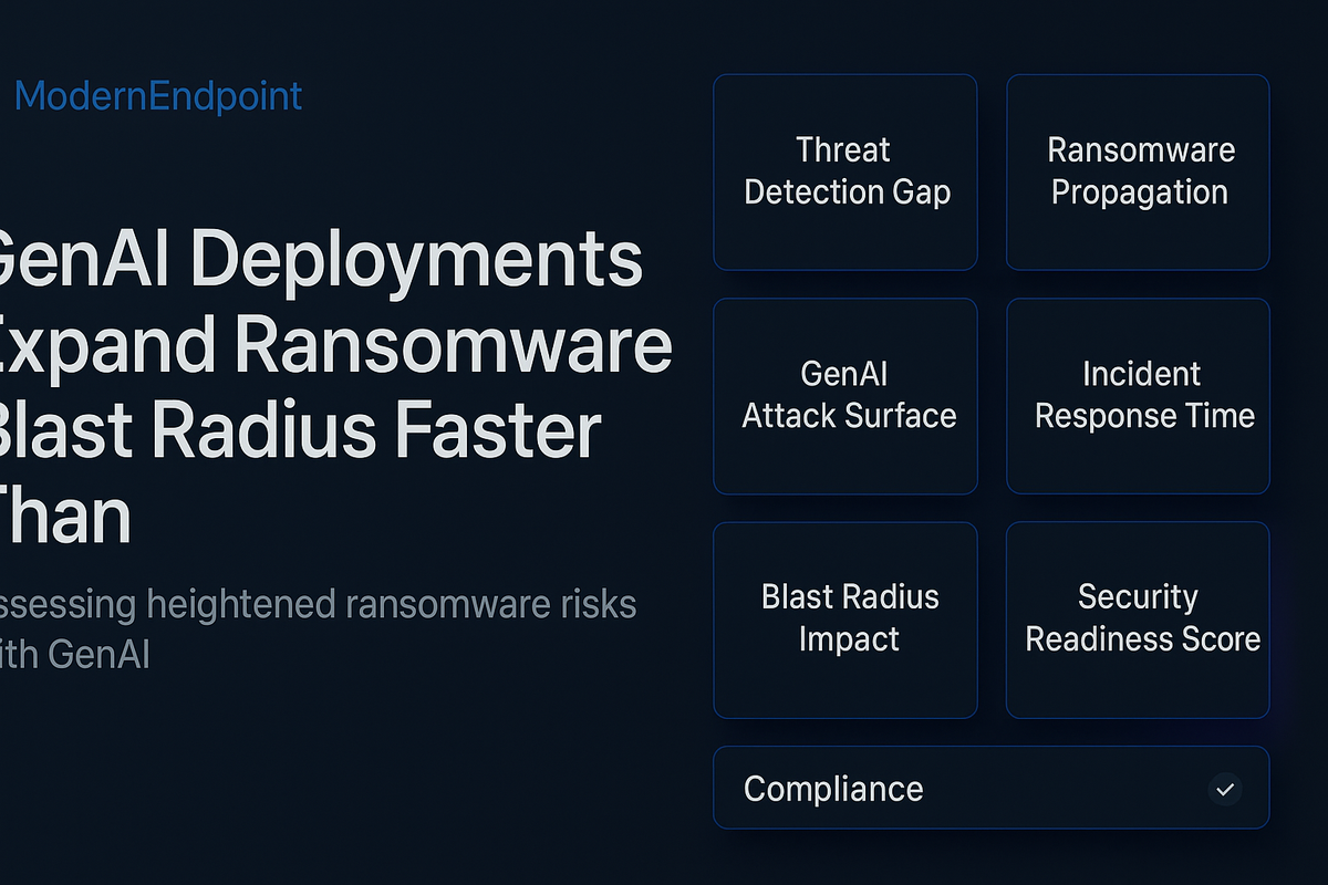 GenAI Deployments Expand Ransomware Blast Radius Faster Than Detection Covers