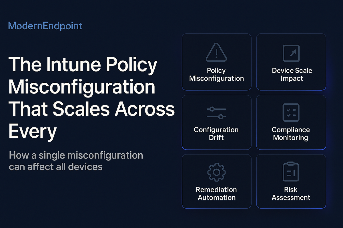 The Intune Policy Misconfiguration That Scales Across Every Device