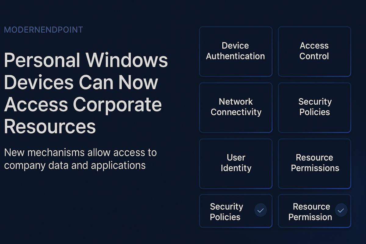 Personal Windows Devices Can Now Access Corporate Resources Without Hybrid Join