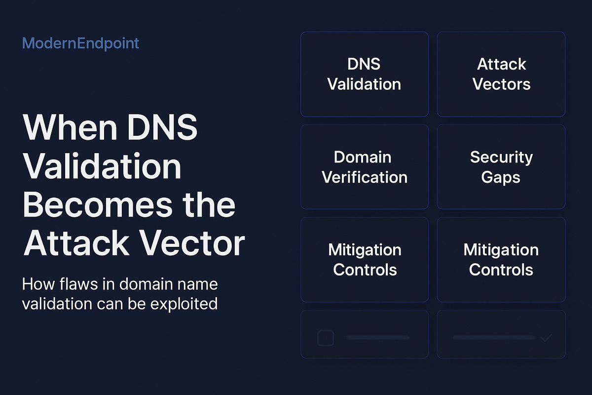 When DNS Validation Becomes the Attack Vector